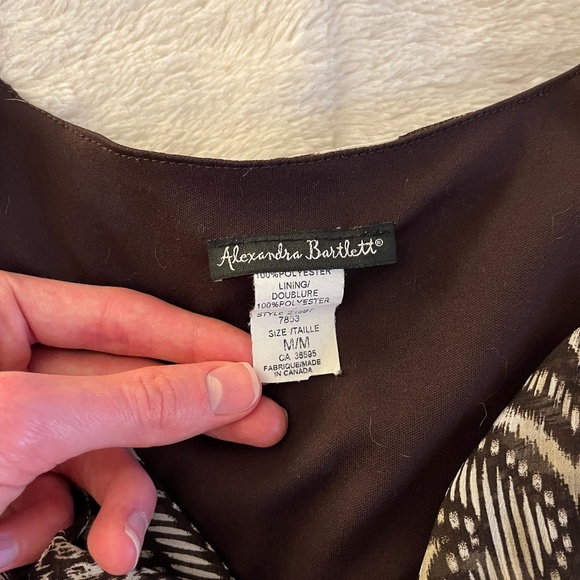 Vintage Y2K Alexandra Bartlett brown tank top blouse - women's medium - Picture 3 of 4